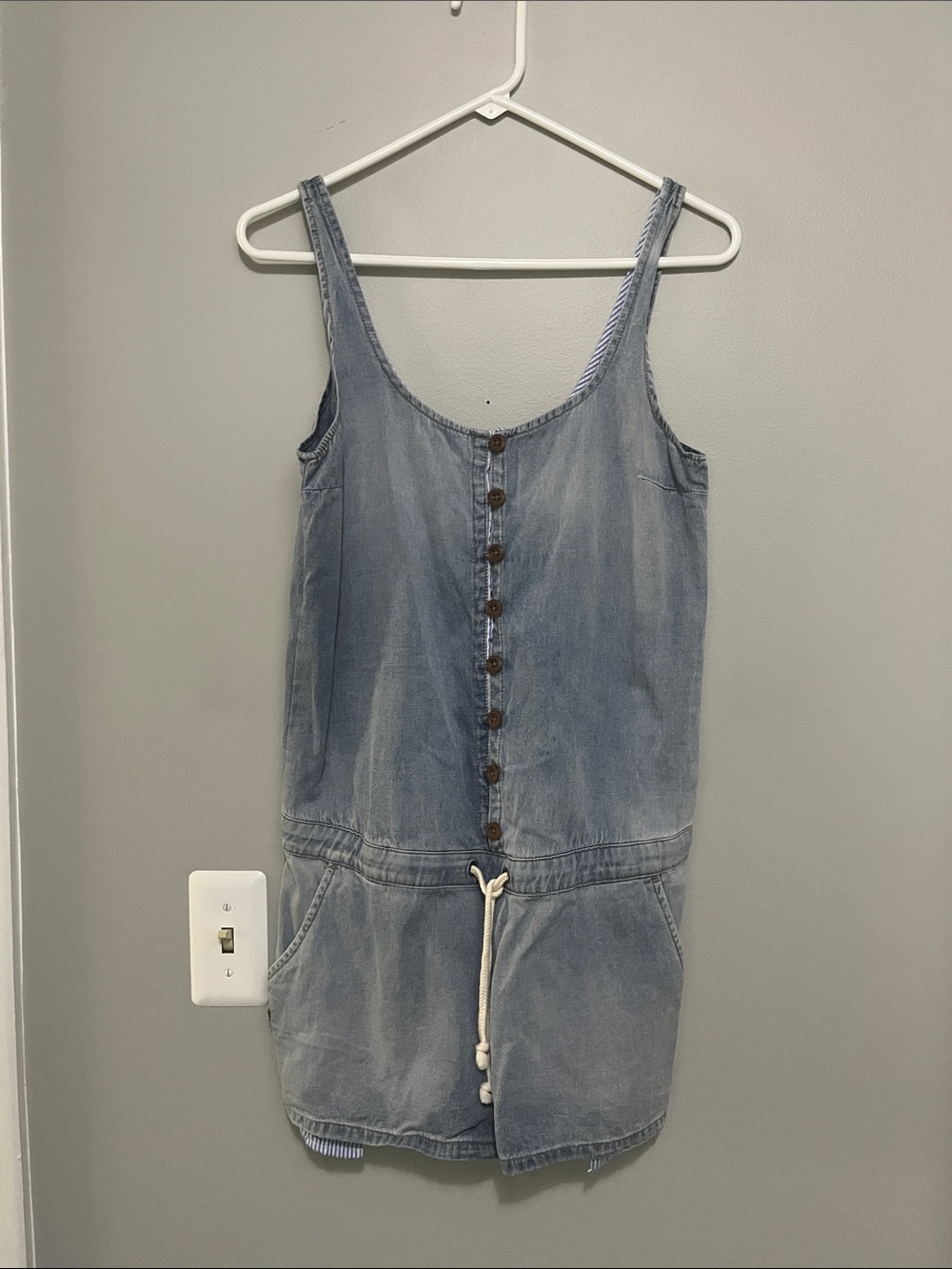 Roxy Light Blue Denim Romper